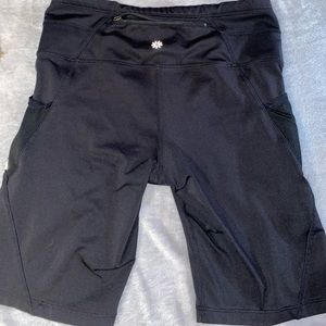 black athleta biker shorts